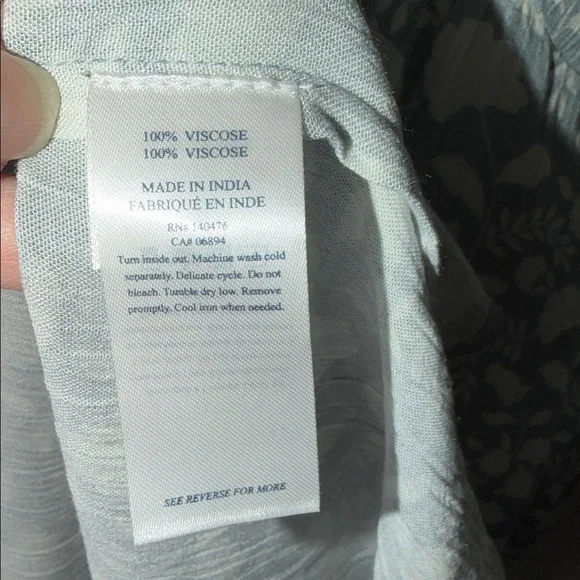 Faherty Havana dress in smoke echo floral print Button Down V Neck Romantic - Picture 9 of 10